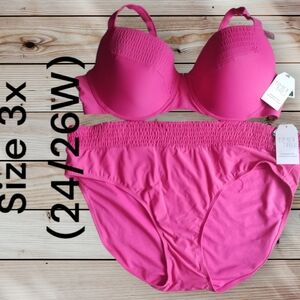 Time and Tru Pink Bikini Set